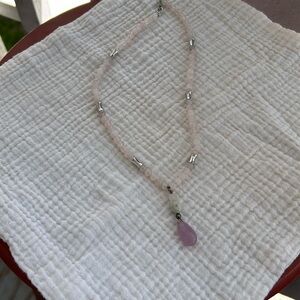 Rose quartz necklace
